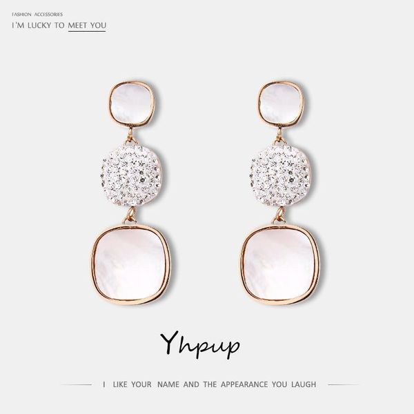 yhpup trendy elegant natural shell rhinestone dangle earrings geometric luxury charm party jewelry for women party gift brincos1, Silver
yhpup trendy elegant natural shell rhinestone dangle earrings geometric luxury charm party jewelry for women party gift brincos1, Silver