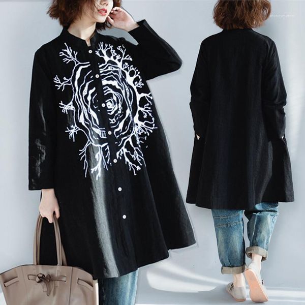 plus size 4xl 2018 spring autumn women fashion print button female ladies large long sleeve loose cotton linen blouse shirt1, White
plus size 4xl 2018 spring autumn women fashion print button female ladies large long sleeve loose cotton linen blouse shirt1, White