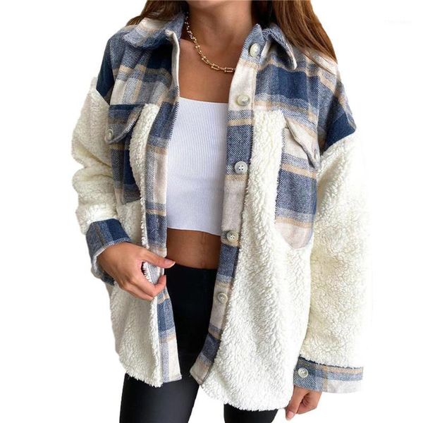 women's jackets women's coat warm long sleeve stitching plaid pocket jacket ladies leopard/plaid shirt coats1, Black;brown
women's jackets women's coat warm long sleeve stitching plaid pocket jacket ladies leopard/plaid shirt coats1, Black;brown