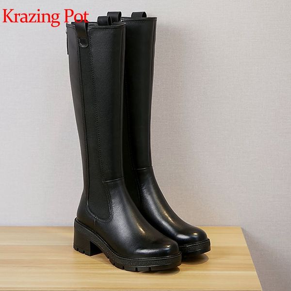 krazing pot new cow leather round toe 6cm high heel zipper winter shoes beauty model wear brand black color thigh high boots l60
krazing pot new cow leather round toe 6cm high heel zipper winter shoes beauty model wear brand black color thigh high boots l60