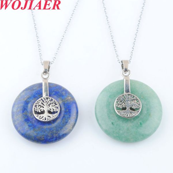 wojiaer tree of life charms pendant natural crystal hollow round reiki stone energy women men pendants necklaces dbo936, Silver 
wojiaer tree of life charms pendant natural crystal hollow round reiki stone energy women men pendants necklaces dbo936, Silver