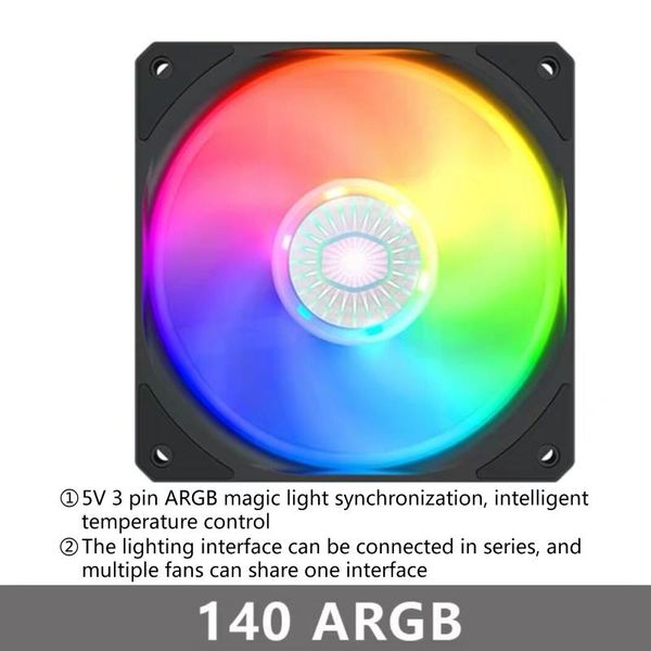 cooler master 140mm argb rgb 5v 3pin computer case quiet pwm fan pc cpu cooler radiator water cooling
cooler master 140mm argb rgb 5v 3pin computer case quiet pwm fan pc cpu cooler radiator water cooling