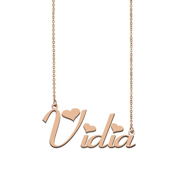 Vidia Name Necklace Custom Nameplate Pendant for Women Girls Birthday Gift Kids Best Friends Jewelry 18k Gold Plated Stainless Steel, Silver
Vidia Name Necklace Custom Nameplate Pendant for Women Girls Birthday Gift Kids Best Friends Jewelry 18k Gold Plated Stainless Steel, Silver
