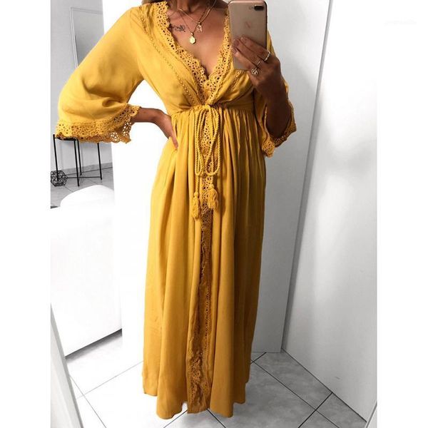 new fashion women bohemian kimono wrap dress ladies lace patchwork dress woman lace elastic waist split v-neck dresses1, Black;gray
new fashion women bohemian kimono wrap dress ladies lace patchwork dress woman lace elastic waist split v-neck dresses1, Black;gray