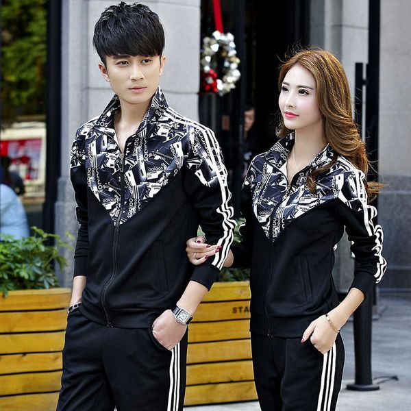 new leisure couple sports men's spring and autumn women's sweater running suit sportswear trend, Gray
new leisure couple sports men's spring and autumn women's sweater running suit sportswear trend, Gray