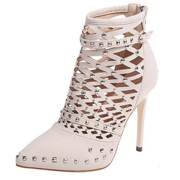 new sandals with hollow-fashion rivets zipper stiletto high-heeled women's-sized women's shoes big-breasted rebite sandals. vl9r, Black
new sandals with hollow-fashion rivets zipper stiletto high-heeled women's-sized women's shoes big-breasted rebite sandals. vl9r, Black