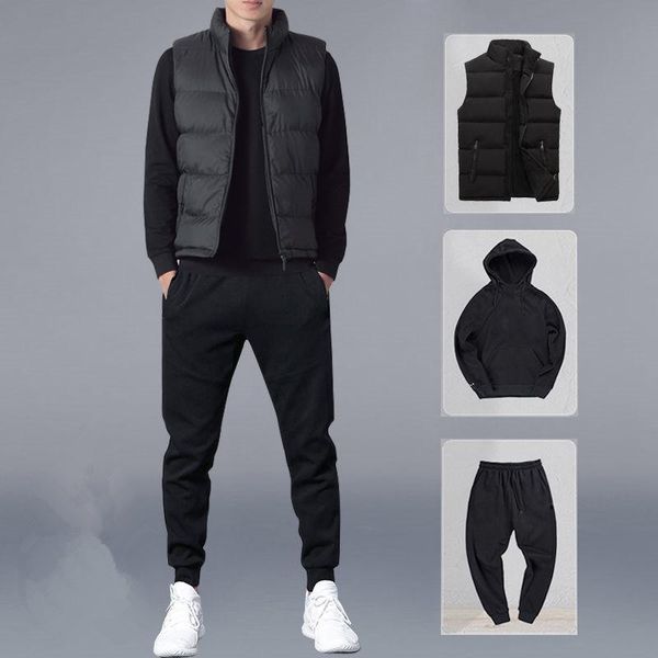 men's tracksuits winter men set 3pc sets warm thick vest jacket+hooded sweater+pants hoodies zipper tracksuit man sports suit, Gray
men's tracksuits winter men set 3pc sets warm thick vest jacket+hooded sweater+pants hoodies zipper tracksuit man sports suit, Gray