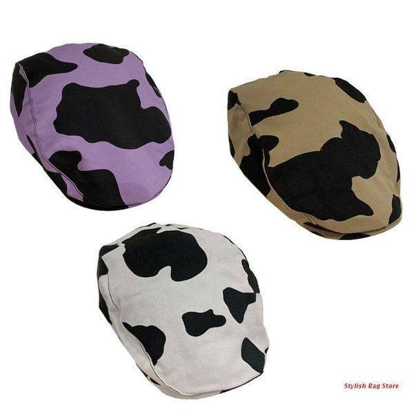 berets women girl cow pattern cotton beret british artist vintage cap elegant lady hat, Blue;gray
berets women girl cow pattern cotton beret british artist vintage cap elegant lady hat, Blue;gray