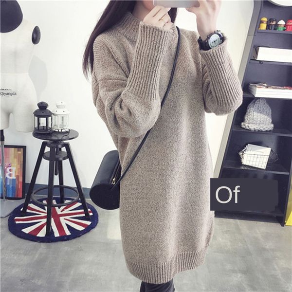 autumn winter 2020 korean loose solid color dress medium length high pullover pulloversweater pullover collar thickened long sweater for wom, White;black
autumn winter 2020 korean loose solid color dress medium length high pullover pulloversweater pullover collar thickened long sweater for wom, White;black