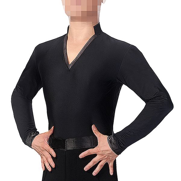 new male latin dance clothes black v-neck bodysuit professional ballroom shirts standard dance competition costume bi813, Black;red
new male latin dance clothes black v-neck bodysuit professional ballroom shirts standard dance competition costume bi813, Black;red