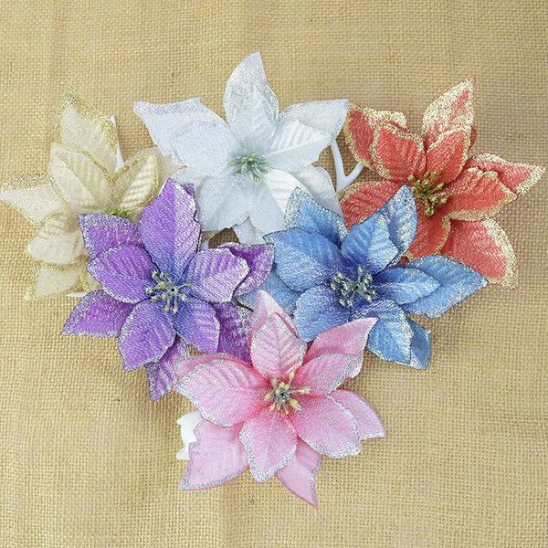 5pcs gllitter poinsettia fake flowers artificial flowers chrsitmas decoration for home navidad xmas tree new year party decor
5pcs gllitter poinsettia fake flowers artificial flowers chrsitmas decoration for home navidad xmas tree new year party decor