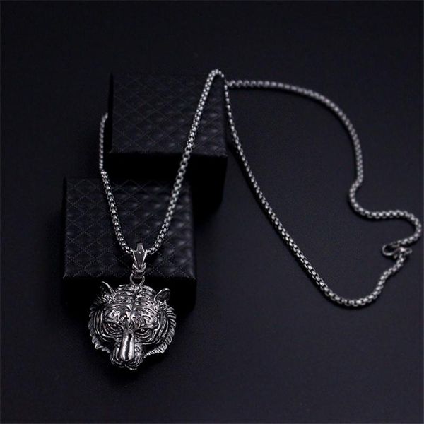 punk men tiger head necklaces stainless steel masculinity hip hop gothic king of beasts pendant necklaces mens statement jewelry, Silver
punk men tiger head necklaces stainless steel masculinity hip hop gothic king of beasts pendant necklaces mens statement jewelry, Silver