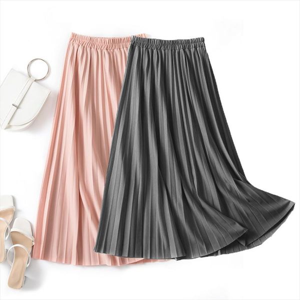 spring summer casual skirt 2020 new thin women elegant pleated skirt elastic high waist slim all match midi skirt womens, Black
spring summer casual skirt 2020 new thin women elegant pleated skirt elastic high waist slim all match midi skirt womens, Black