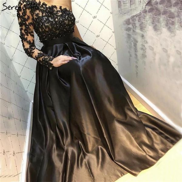 black off shoulder a-line evening dresses 2019 handmade flowers crystal satin evening gowns serene hill la700381, White;black
black off shoulder a-line evening dresses 2019 handmade flowers crystal satin evening gowns serene hill la700381, White;black