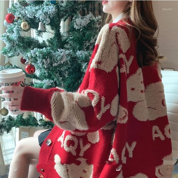 christmas women winter korean sweater dress 2021 fashion ladies v neck loose knitwear female cardigan keep warm clothes oversize1, White
christmas women winter korean sweater dress 2021 fashion ladies v neck loose knitwear female cardigan keep warm clothes oversize1, White