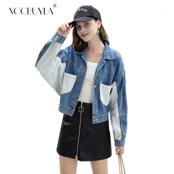 voobuyla 2020 batwing sleeve jeans jacket women short denim jacket splice autumn female winter jackets for women female1, Black;brown
voobuyla 2020 batwing sleeve jeans jacket women short denim jacket splice autumn female winter jackets for women female1, Black;brown
