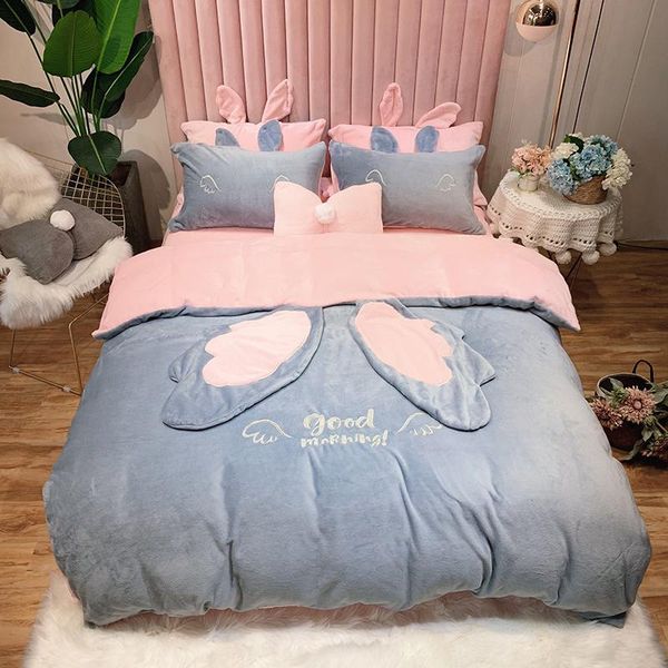 blue pink cute big ear embroidery super soft short plush set sheet fleece bed duvet girl cover velvet pillowcases bedding
blue pink cute big ear embroidery super soft short plush set sheet fleece bed duvet girl cover velvet pillowcases bedding