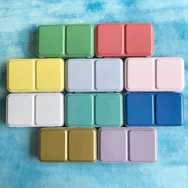 colorful empty watercolor paints tins palette painting storage paint iron box with 24 half pans for art supplies q1107
colorful empty watercolor paints tins palette painting storage paint iron box with 24 half pans for art supplies q1107