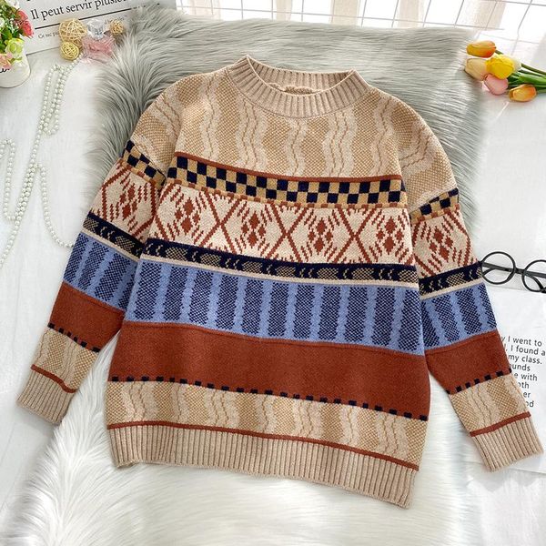 vintage hit color patchwork striped sweaters women o neck long sleeve office lady sueter mujer harajuku streetwear pullovers, White;black
vintage hit color patchwork striped sweaters women o neck long sleeve office lady sueter mujer harajuku streetwear pullovers, White;black