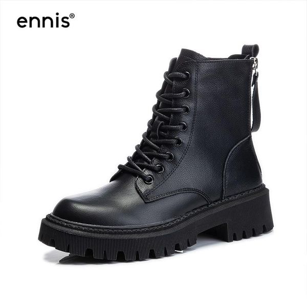 ennis 2021 black lace up boots genuine leather boots women square heel ankle zipper autumn winter warm shoes a18a
ennis 2021 black lace up boots genuine leather boots women square heel ankle zipper autumn winter warm shoes a18a