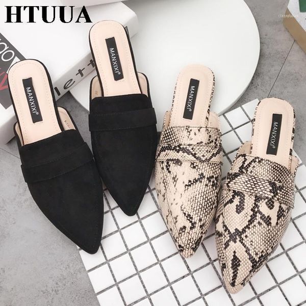 htuua new spring summer flat heel slippers women snake pointed toe mules shoes woman slides cozy slippers female sx215811, Black
htuua new spring summer flat heel slippers women snake pointed toe mules shoes woman slides cozy slippers female sx215811, Black