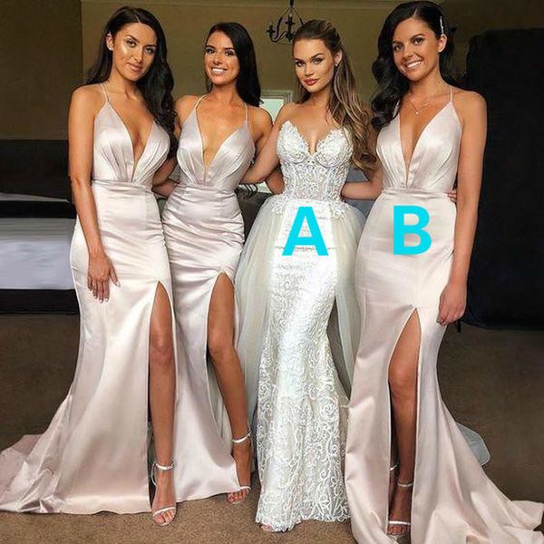 sleeveless bridesmaid dresses 2020 maid of honor dress plus size beach mermaid formal evening party gowns, White;pink
sleeveless bridesmaid dresses 2020 maid of honor dress plus size beach mermaid formal evening party gowns, White;pink
