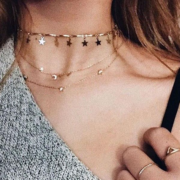 gold color star party women's pendant necklace fashion female choker necklaces jewelry simple ladies pentagon-star jewelry gifts, Golden;silver
gold color star party women's pendant necklace fashion female choker necklaces jewelry simple ladies pentagon-star jewelry gifts, Golden;silver