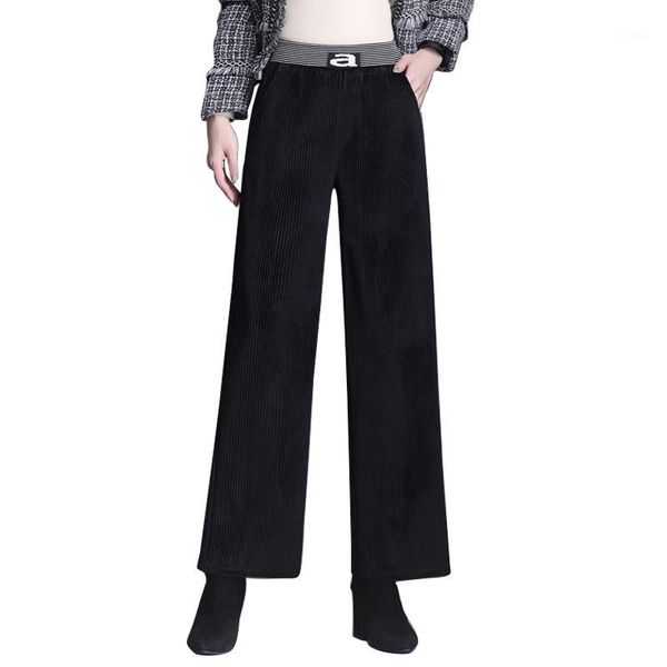 oumengka casual high waist corduroy pants women autumn winter thick ladies long trousers elastic waist female wide leg pants 4xl1, Black;white
oumengka casual high waist corduroy pants women autumn winter thick ladies long trousers elastic waist female wide leg pants 4xl1, Black;white