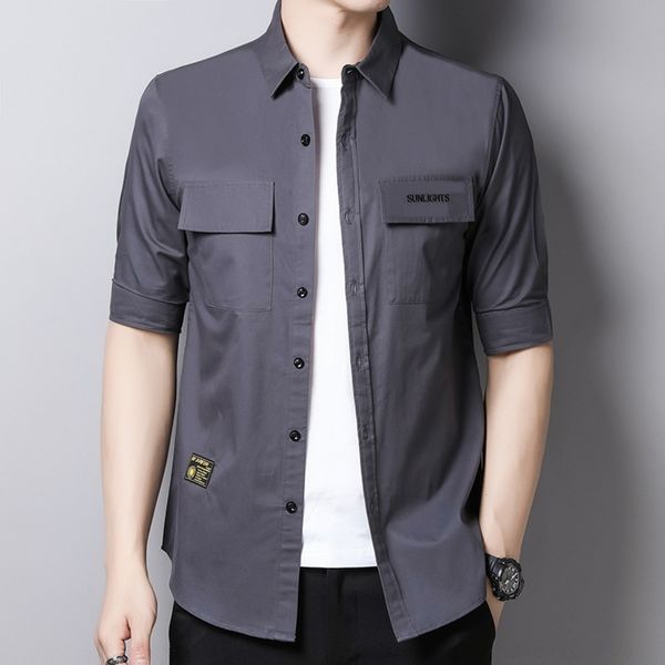 kebsb 2020 new summer solid sleeve shirtshirt shirtmen's casual shirt trend color large size young and middle-aged korean version mid, Blue
kebsb 2020 new summer solid sleeve shirtshirt shirtmen's casual shirt trend color large size young and middle-aged korean version mid, Blue