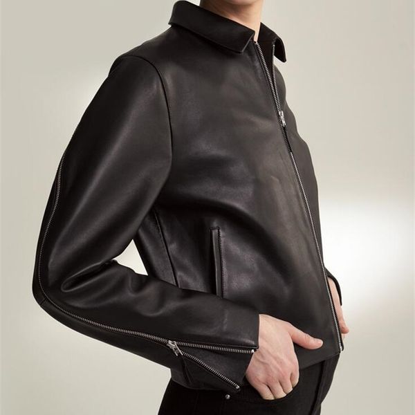 fashion black lucca leather jacket front zip side slip pockets twisted zips along the sleeves cropped leather jackets woman 201029, Black;brown
fashion black lucca leather jacket front zip side slip pockets twisted zips along the sleeves cropped leather jackets woman 201029, Black;brown