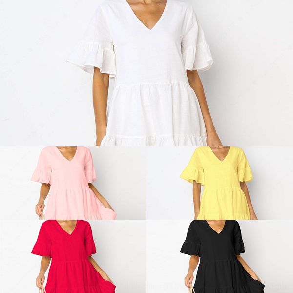 evknr 2020 spring and summer women's solid color v-neck short-sleeved 2020 spring dress summer dress solid color v-neck short-sleeved w, Black;gray
evknr 2020 spring and summer women's solid color v-neck short-sleeved 2020 spring dress summer dress solid color v-neck short-sleeved w, Black;gray