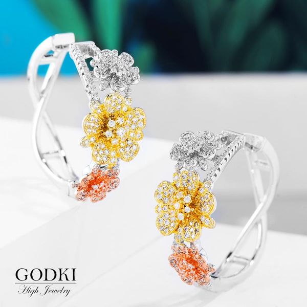 hoop & huggie godki luxury 3 tone flower cubic zircon statement big earrings for women wedding dubai bridal round circle earring, Golden;silver
hoop & huggie godki luxury 3 tone flower cubic zircon statement big earrings for women wedding dubai bridal round circle earring, Golden;silver