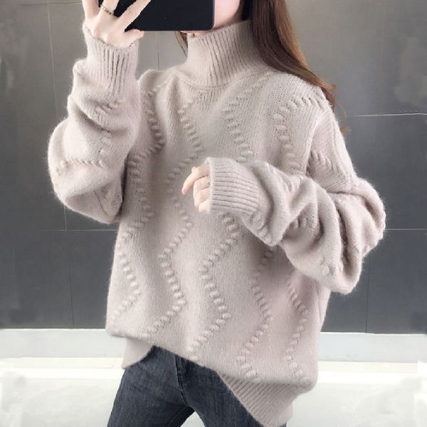 2021 new sweater light thick winter released all games solid highneck knit bottom wear feminine o9kq, White;black
2021 new sweater light thick winter released all games solid highneck knit bottom wear feminine o9kq, White;black