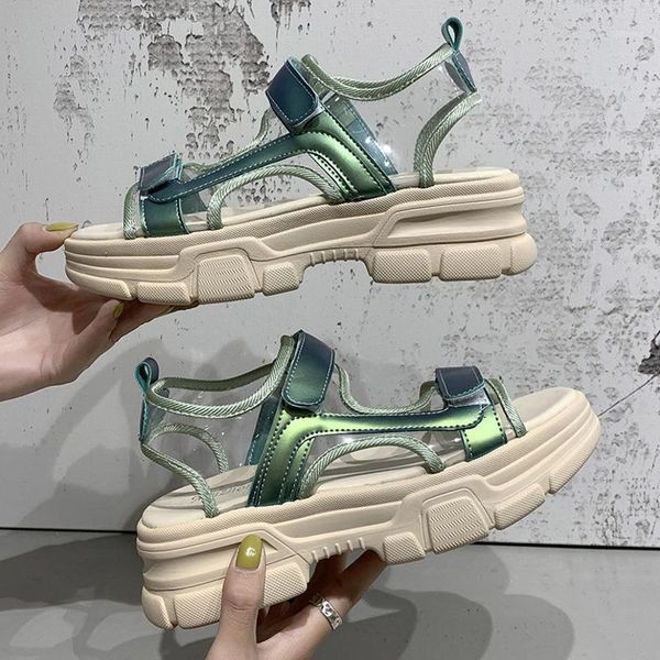 2020 women chunky platform sandals summer pvc jelly shoes designers green beach sandal fashion woman hook loop casual shoes 5cm1, Black
2020 women chunky platform sandals summer pvc jelly shoes designers green beach sandal fashion woman hook loop casual shoes 5cm1, Black
