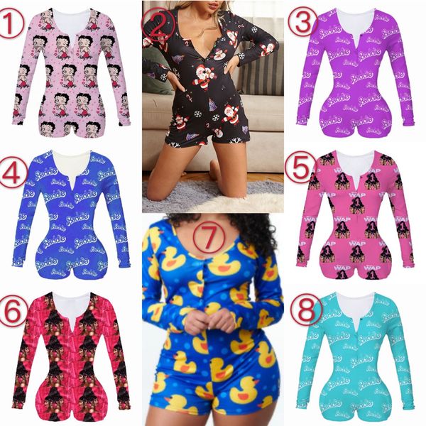 women jumpsuit slim christmas printed home clothes long sleeve letters onesies ladies new fashion v neck rompers 2020, Black;white
women jumpsuit slim christmas printed home clothes long sleeve letters onesies ladies new fashion v neck rompers 2020, Black;white