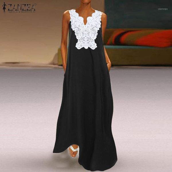 elegant feminino party dress zanzea women lace sleeveless sundress pockets robe v-neck long maxi summer vestidos plus size 5xl1, Black;gray
elegant feminino party dress zanzea women lace sleeveless sundress pockets robe v-neck long maxi summer vestidos plus size 5xl1, Black;gray