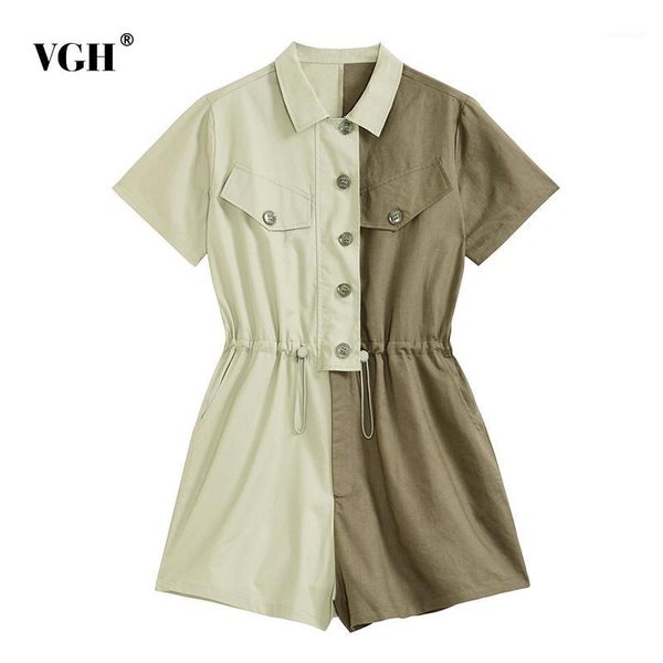 women's jumpsuits & rompers vgh lace uo playsuits for women lapel collar short sleeve high waist tunic hit color patchwork shorts femal, Black;white
women's jumpsuits & rompers vgh lace uo playsuits for women lapel collar short sleeve high waist tunic hit color patchwork shorts femal, Black;white