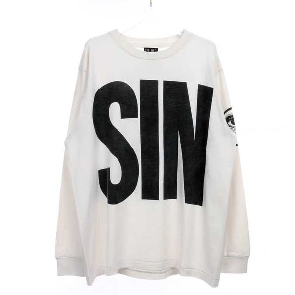 men's hoodies high street saint youth casual loose long sleeve t-shirt sin letters old men and women vintage tee, Black
men's hoodies high street saint youth casual loose long sleeve t-shirt sin letters old men and women vintage tee, Black