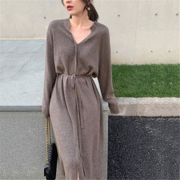 2021 new elegant belt 20v-neck korean chic long sleeve casual sweater ygcs, Black;gray
2021 new elegant belt 20v-neck korean chic long sleeve casual sweater ygcs, Black;gray