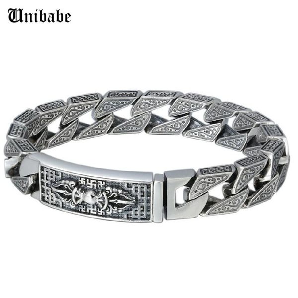 sterling 925 silver vajra six words mantra carved bangle big thick solid s925 bracelet religious silver man male jewelry (fgl) 1028, Black
sterling 925 silver vajra six words mantra carved bangle big thick solid s925 bracelet religious silver man male jewelry (fgl) 1028, Black