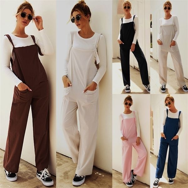 fashion women girls loose solid color jumpsuit strap dungaree harem trousers ladies overall pants casual playsuits size s-xl y200904, Black;white
fashion women girls loose solid color jumpsuit strap dungaree harem trousers ladies overall pants casual playsuits size s-xl y200904, Black;white