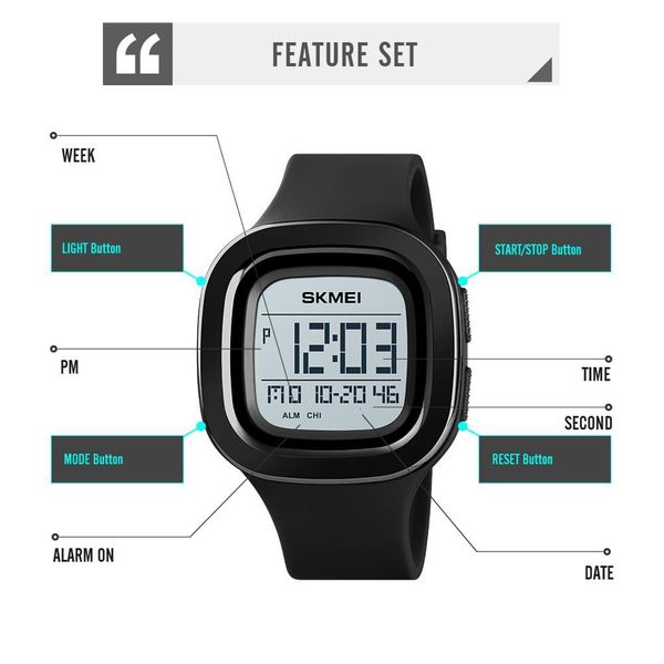 skmei trend mens watch new multifunctional electronic watch square 50m waterproof sports military luminous digital clocks mans, Silver
skmei trend mens watch new multifunctional electronic watch square 50m waterproof sports military luminous digital clocks mans, Silver