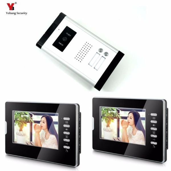 yobang security apartment intercom entry 2 monitor wired 7" color button video door phone intercom system for 2 house
yobang security apartment intercom entry 2 monitor wired 7" color button video door phone intercom system for 2 house