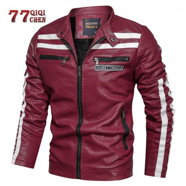 men's leather jacket winter fleece warm casual fashion tactical moto pu leather jackets coat male stand collar outwear chaqueta1, Black
men's leather jacket winter fleece warm casual fashion tactical moto pu leather jackets coat male stand collar outwear chaqueta1, Black