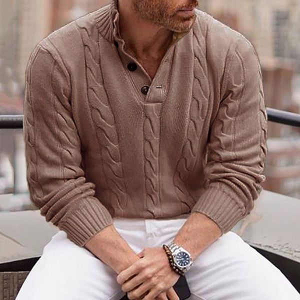 men's sweaters men sweater pullover casual knitted button stand-up collar solid color long sleeve streetwear spring 2021, White;black
men's sweaters men sweater pullover casual knitted button stand-up collar solid color long sleeve streetwear spring 2021, White;black