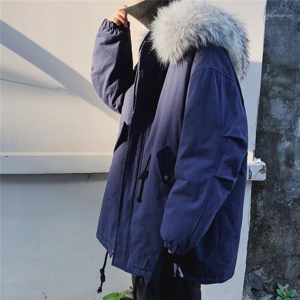2020 winter jacket men hooded fur collar solid new fashion drawstring cotton coat male loose casual tide high street1, Black
2020 winter jacket men hooded fur collar solid new fashion drawstring cotton coat male loose casual tide high street1, Black