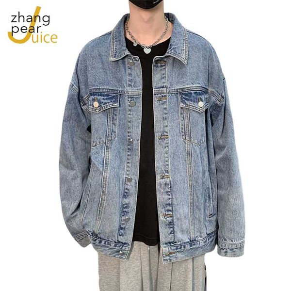 men blue denim bomber jacket men casual vintage jean jacket harajuku fashion coat korean style clothing, Black;brown
men blue denim bomber jacket men casual vintage jean jacket harajuku fashion coat korean style clothing, Black;brown