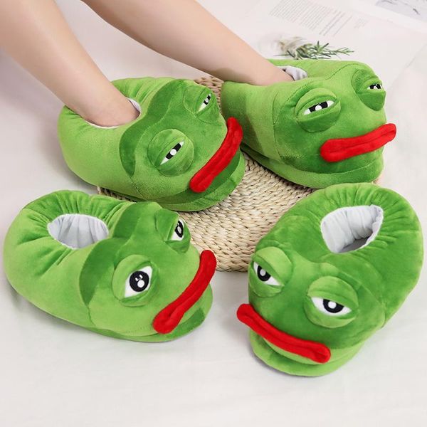 1 pc very bad sad frog slipper green frog cotton slippers cartoon cotton plush slippers home indoor green shoes1, Black
1 pc very bad sad frog slipper green frog cotton slippers cartoon cotton plush slippers home indoor green shoes1, Black