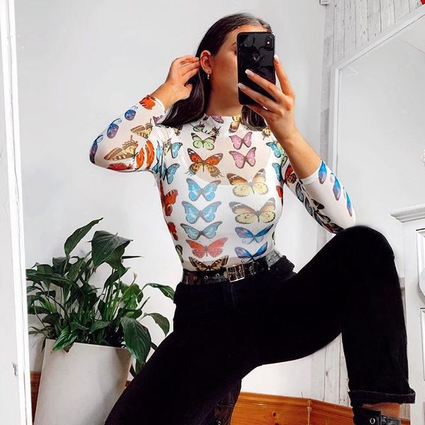 butterfly mesh shirts long sleeve turtleneck transparent ladies femme casual slim women blouses ropa de verano mujer 20201, White
butterfly mesh shirts long sleeve turtleneck transparent ladies femme casual slim women blouses ropa de verano mujer 20201, White