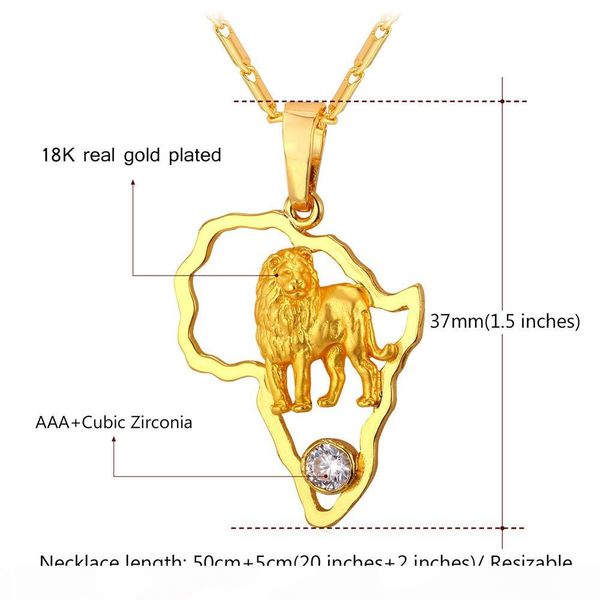 new gold lion necklace for men hollow crystal platinum 18k gold plated african jewelry women african map necklaces p783, Silver
new gold lion necklace for men hollow crystal platinum 18k gold plated african jewelry women african map necklaces p783, Silver